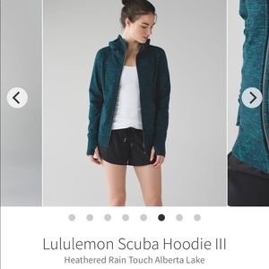 Lululemon Scuba Hoodie III Terry Heathered Rain Touch Alberta Lake sz. 8